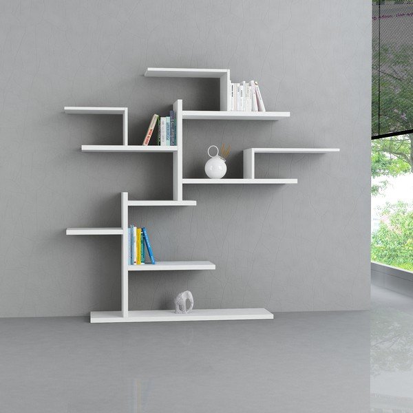 Bílá knižní police Bonsa-image-1