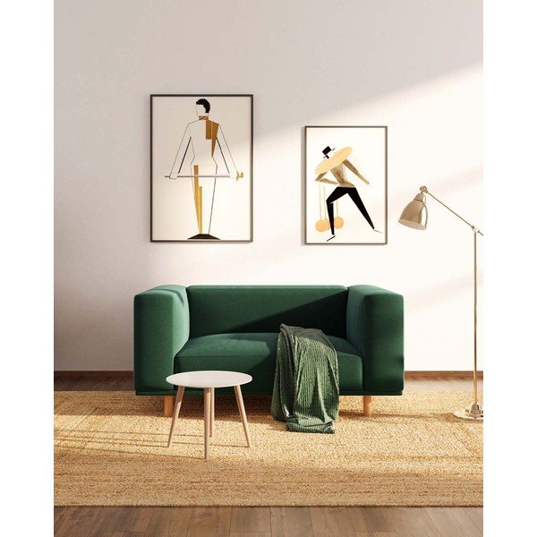 Кресло от тъмнозелено кадифе Kukumo - Ame Yens-image-1