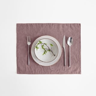 Стара лилава ленена подложка, 35 x 45 cm - Linen Tales