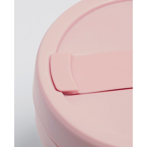 Розова сгъваема чаша за пътуване Carnation, 355 ml Pocket Cup - Stojo-image-4