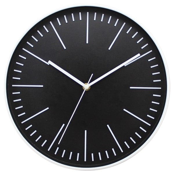 Часовник Черен Модерен, 30 cm - Postershop