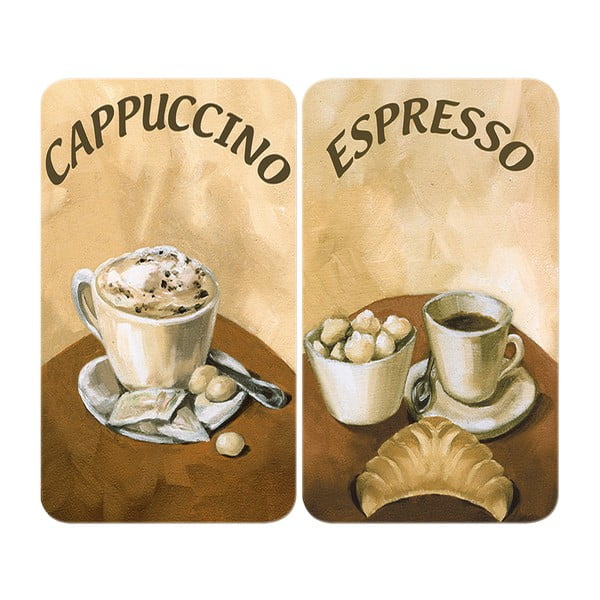 Комплект от 2 стъклени капака за готварска печка Coffee - Wenko
