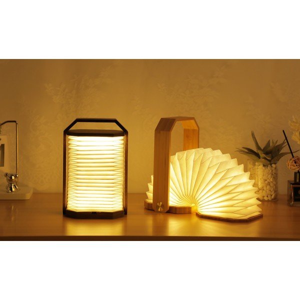 Бяла/в тъмно естествен цвят светлинна декорация с USB Origami – Gingko-image-3