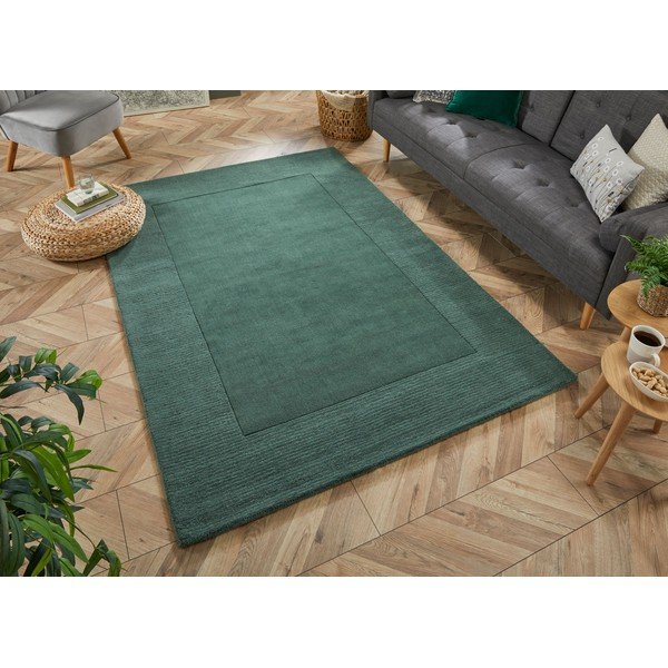 Тъмнозелен вълнен килим , 120 x 170 cm Siena - Flair Rugs-image-1