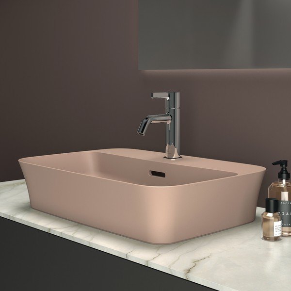 Светлорозова керамична мивка 55x38 cm Ipalyss – Ideal Standard-image-1