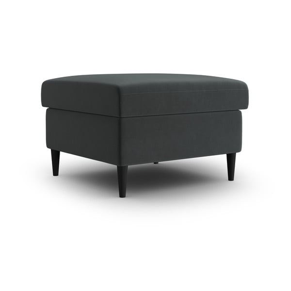 Тъмносива кадифена табуретка Kyoto – Cosmopolitan Design-image-1