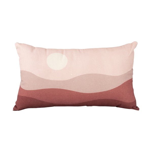 Розова и червена памучна възглавница Pink Sunset, 50 x 30 cm - PT LIVING