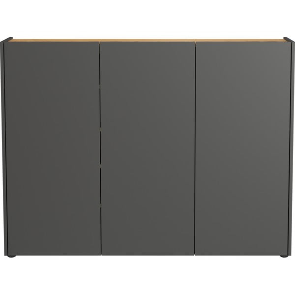 Антрацитно шкафче от декор от дъб  138x105x25 cm Libbiano – Germania-image-3