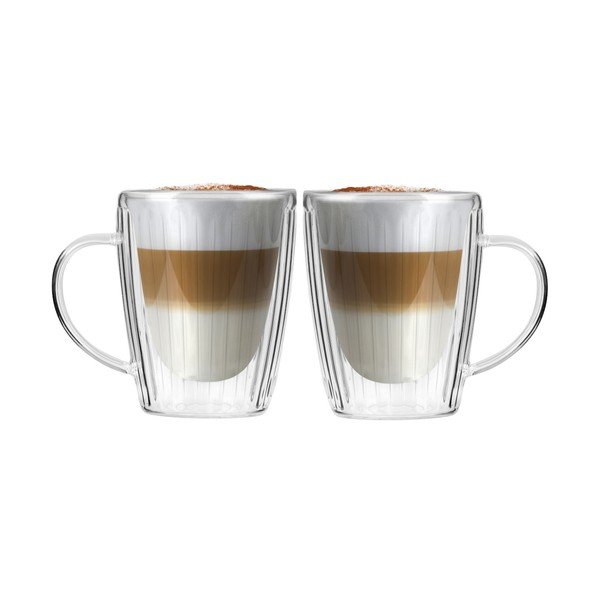 Стъклени чаши в комплект 2 бр. за капучино 250 ml Livio Duo – Vialli Design