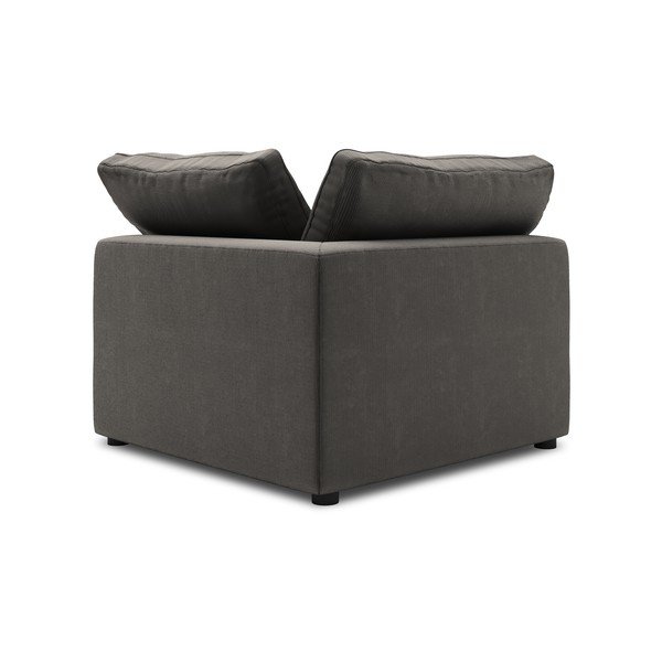 Тъмнокафява двустранна ъглова част на модулен диван от велур Galaxy - Windsor & Co Sofas-image-2
