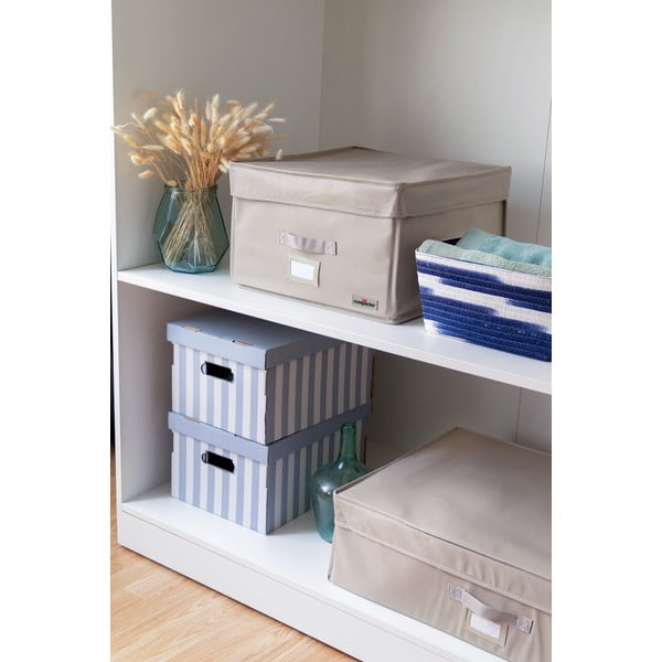 Картонени кутии за съхранение с капак в комплект от 2 броя Stripes - Compactor-image-1