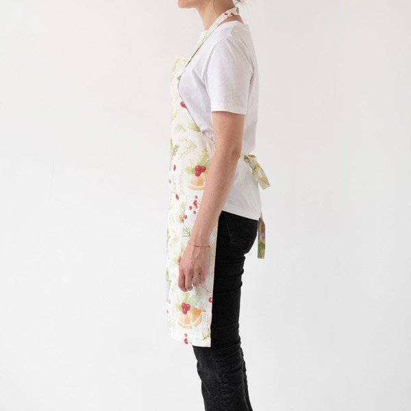 Коледна ленена престилка Merry, 80 x 55 cm Daily Apron - Linen Tales-image-1