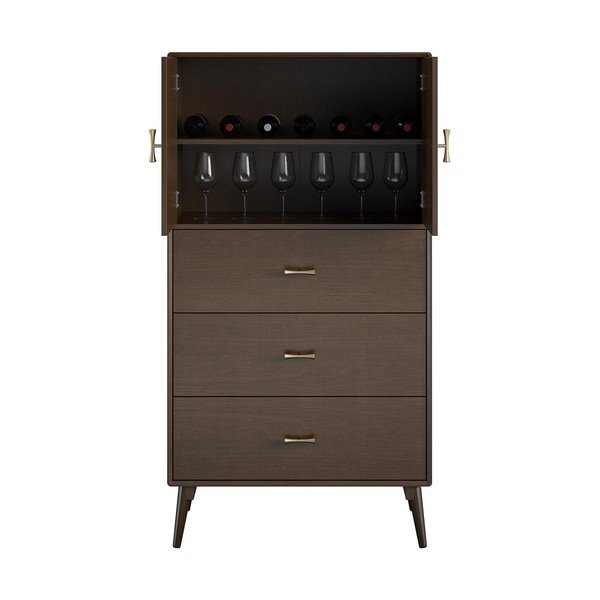 Висок скрин от орех 81x152 cm Brittany - Novogratz-image-4