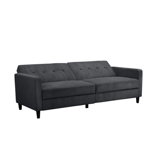 Сив диван от рипсено кадифе 203 cm Hartford – Støraa-image-1