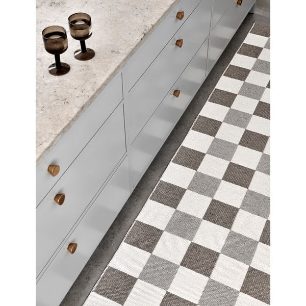 Бежова и кремава пътека за открито и закрито 70x300 cm Pix Dark Linen – Pappelina-image-3