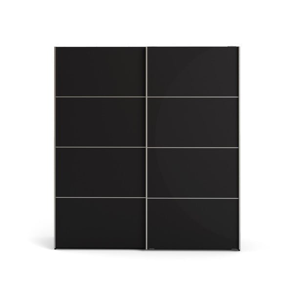 Черен гардероб с плъзгащи се врати 182x202 cm Verona - Tvilum