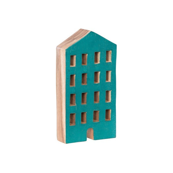 Modrý dřevěný dekorativní domeček House