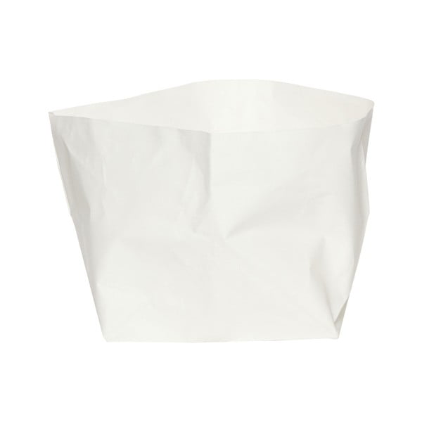 Бяла покривка за саксия за растения от миеща се хартия, височина 27 cm - Furniteam