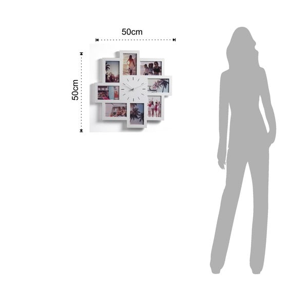 Стенна фоторамка за 8 снимки с часовник Olly - Tomasucci-image-3