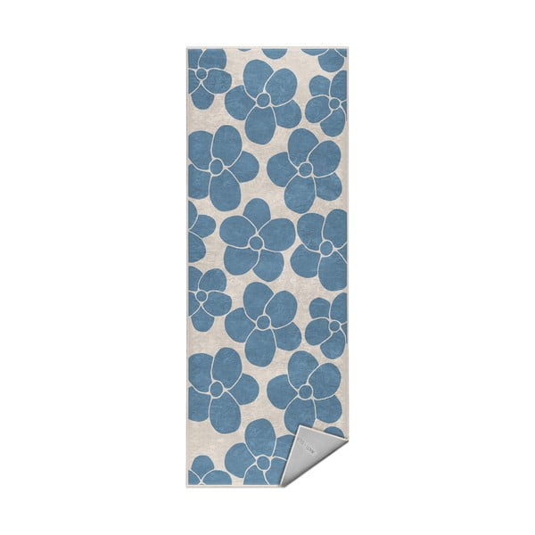 Синя пътека подходяща за пране 60x230 cm Blue Meadow – Mila Home