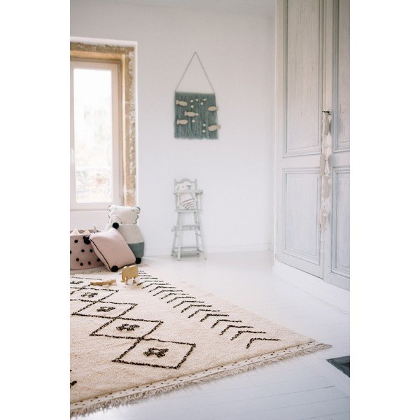 Кремав ръчно изработен памучен килим подходящ за пране 170x240 cm Bereber Rhombs – Lorena Canals-image-3