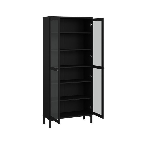 Черна витрина 89x203 cm Roma - Tvilum-image-3