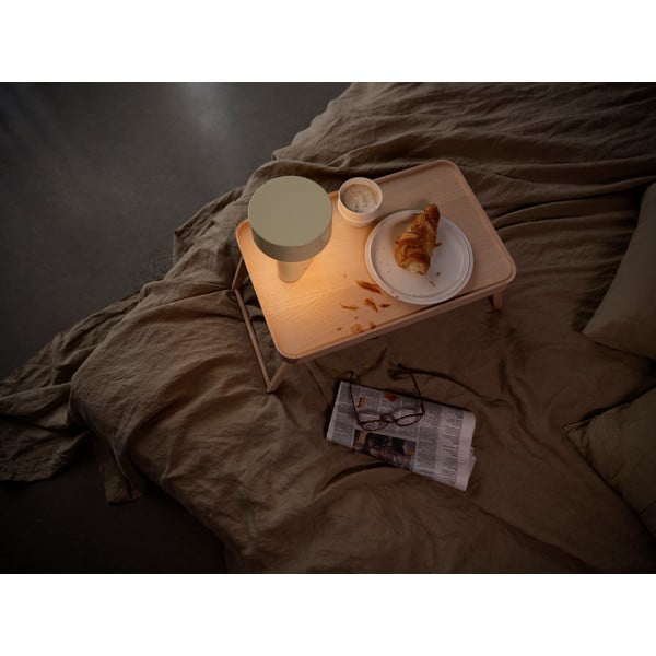 Светлозелена пластмасова LED настолна лампа (височина 18 cm) Oblong – Zone-image-1