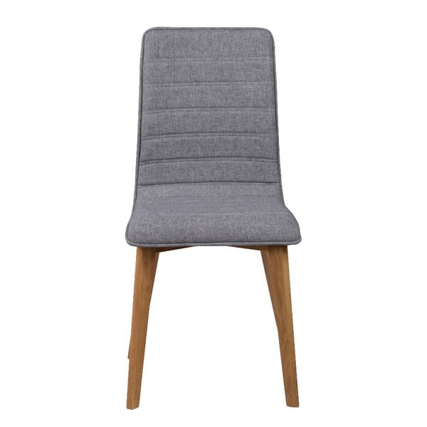 Сив трапезен стол с кафяви крака Grace - Rowico-image-3