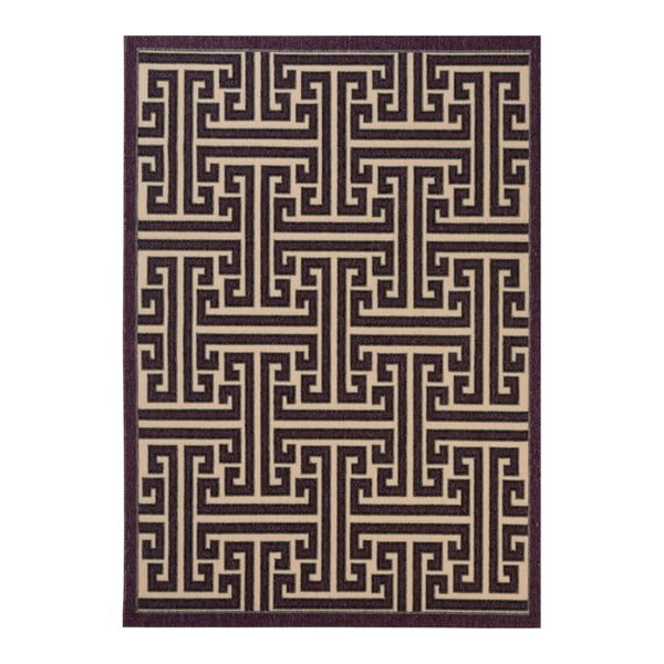Tmavě fialový koberec vhodný do exteriéru Verandal, 170 x 120 cm