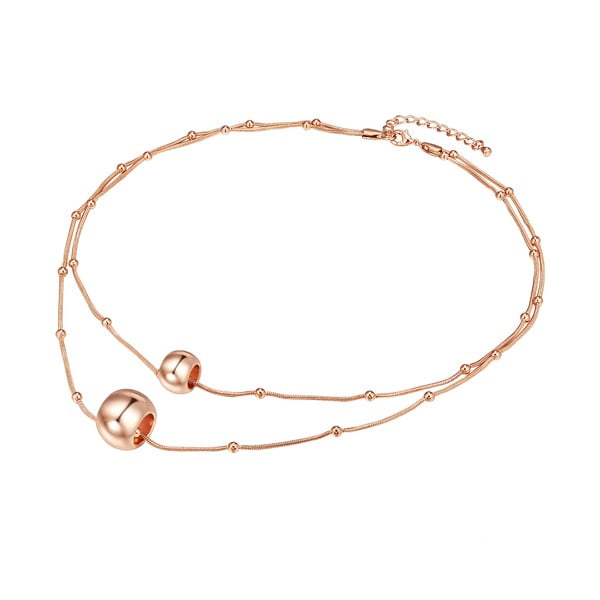 Dámský náhrdelník v barvě růžového zlata Tassioni Jingle