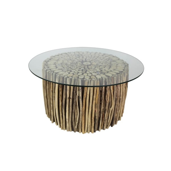 Konferenční stolek  z teakového dřeva HSM collection Saal, ⌀ 80 cm