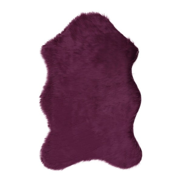 Лилав килим от изкуствена кожа Pelus Purple, 60 x 90 cm - Unknown