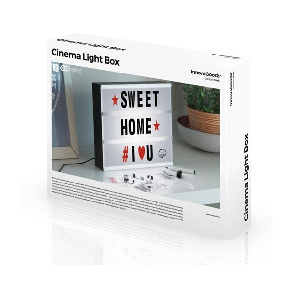 Светлинна дъска с букви и молив Cinema Box - InnovaGoods-image-3