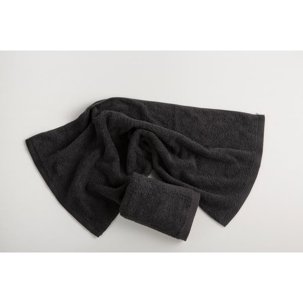Тъмно сива памучна кърпа за баня , 70 x 140 cm Lisa Coral - El Delfin