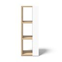 Бяла етажерка за книги в дъб 40x114 cm Ella - TemaHome