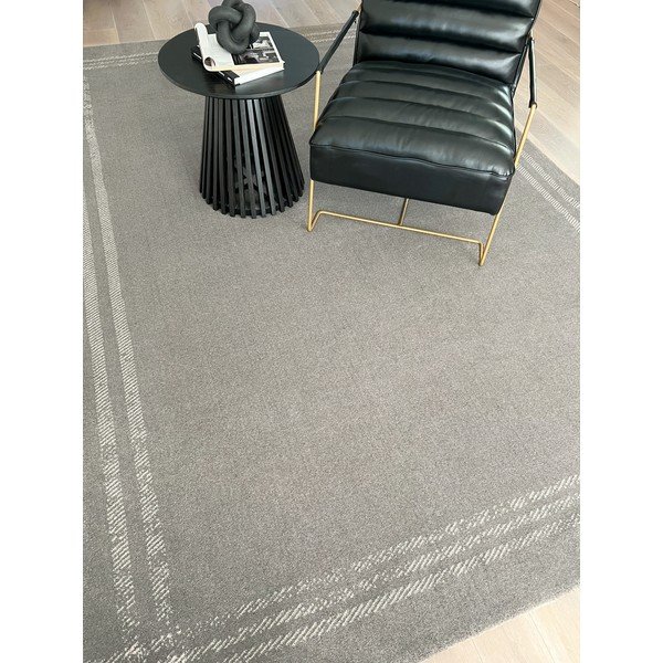 Светлосив вълнен килим 240x340 cm Calisia M Grid Rim – Agnella-image-1