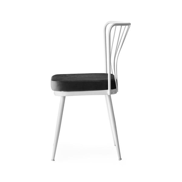 Бело-черни метални трапезни столове в комплект от 2 броя Yildiz - Kalune Design-image-2