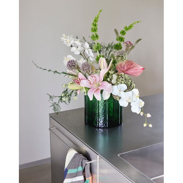 Ръчно изработена стъклена ваза Emerald - Hübsch-image-1