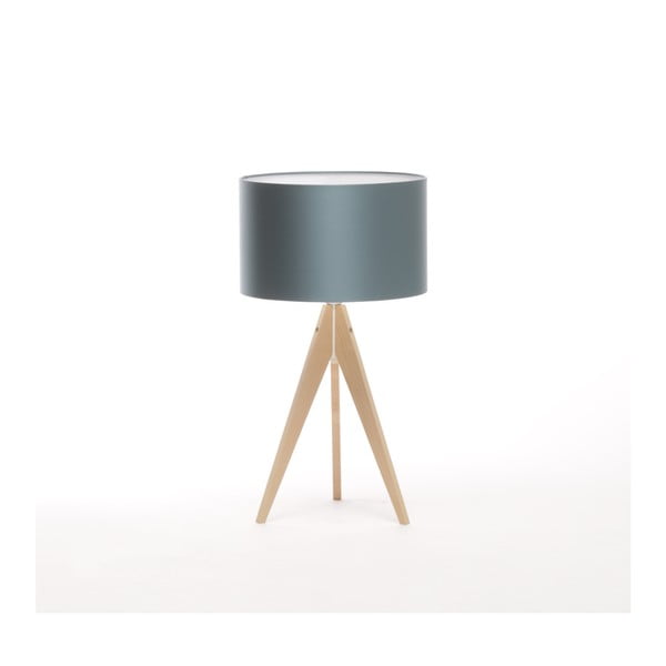 Modrá stolní lampa 4room Artist, bříza, Ø 33 cm