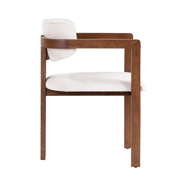 Бял трапезен стол с подлакътници Toscana – Kalune Design-image-3