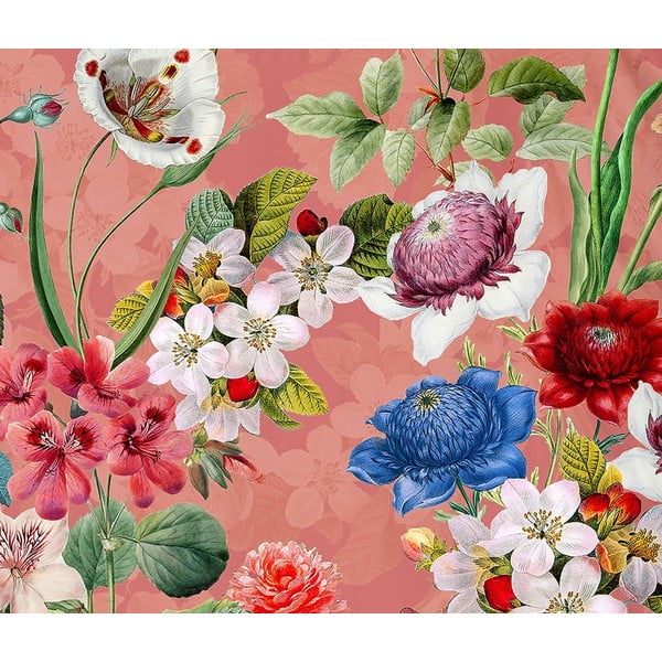 Оранжев чаршаф от органичен памук за единично легло Flowery, 140 x 220 cm Organic - Descanso-image-4