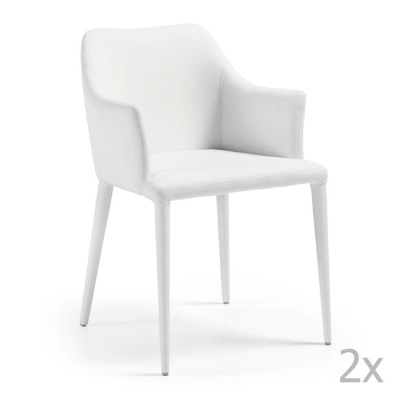 Sada 2 bílých židlí La Forma Danai Light
