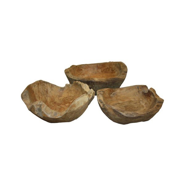 Купа за плодове, изработена от необработено тиково дърво Mara, ⌀ 20 cm - HSM collection-image-4