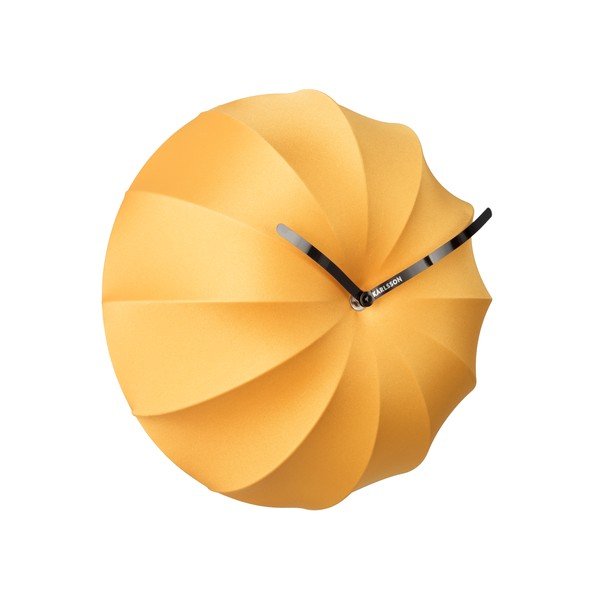 Жълт стенен часовник , ø 40 cm Stretch - Karlsson-image-2