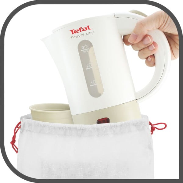 Бял чайник 500 ml Travel'City KO120130 - Tefal-image-2