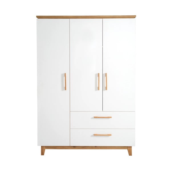 Бял детски гардероб от дъб 135x200 cm Finn - Roba-image-2