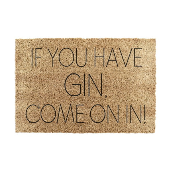 Изтривалка от кокосови влакна 40x60 cm If You Have Gin – Artsy Doormats