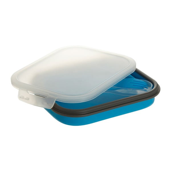 Комплект от синя кутия за обяд и прибори за хранене , 19 x 26 cm - Premier Housewares