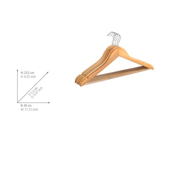 Дървени закачалки в комплект 5 бр. Eco – Wenko-image-1