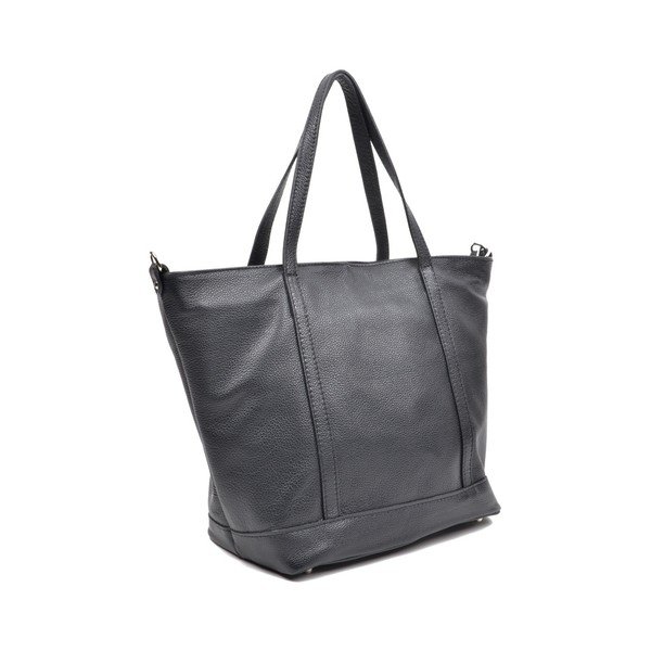 Черна кожена чанта Mangotti Muriel - Mangotti Bags-image-3